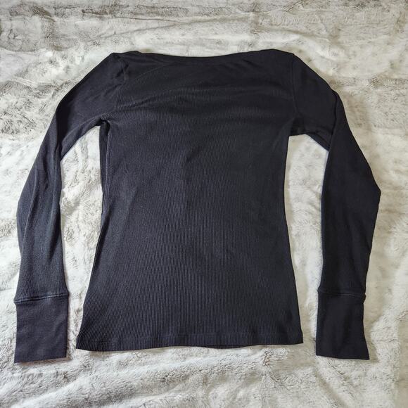 Victoria's Secret Black Soft and Stretchy Henley Long Sleeve Sleep Shirt - S - Picture 8 of 8